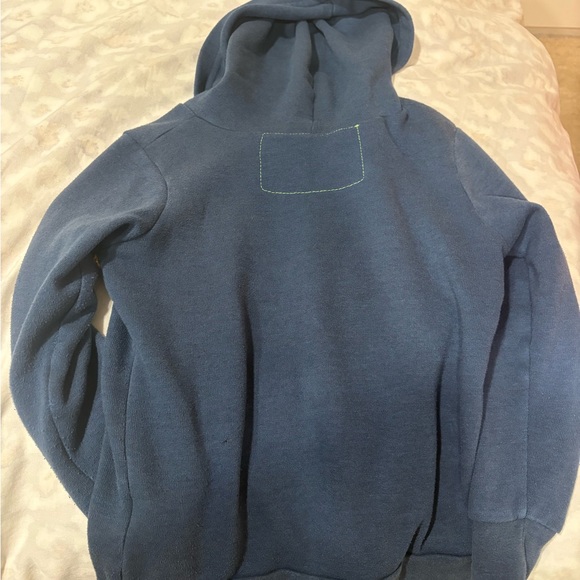 Aviator Nation Blue Hoodie with Multicolor Stripes - Picture 3 of 3